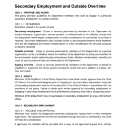 Secondary Employment and Outside Overtime thumbnail icon